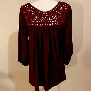 Boutique burgundy tunic